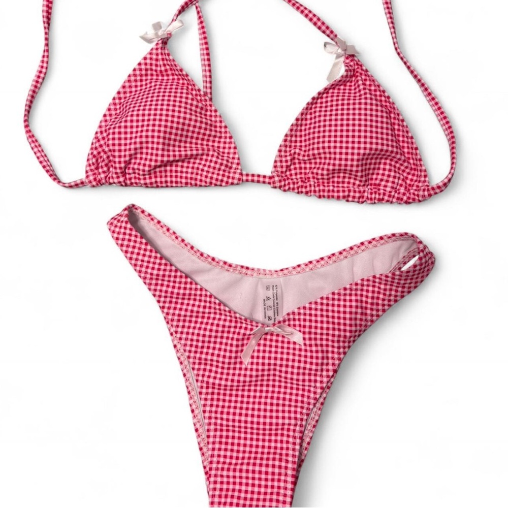 Red Gingham Bikini Set